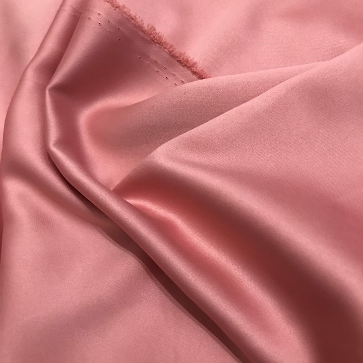 Vải Lụa RuBy Màu Hồng Khổ 1m7 - Chất Mềm Rũ, Mặt Vải Láng, Giãn Nhẹ, Độ Mỏng Vừa - May Đồ Bộ, Đầm Lụa