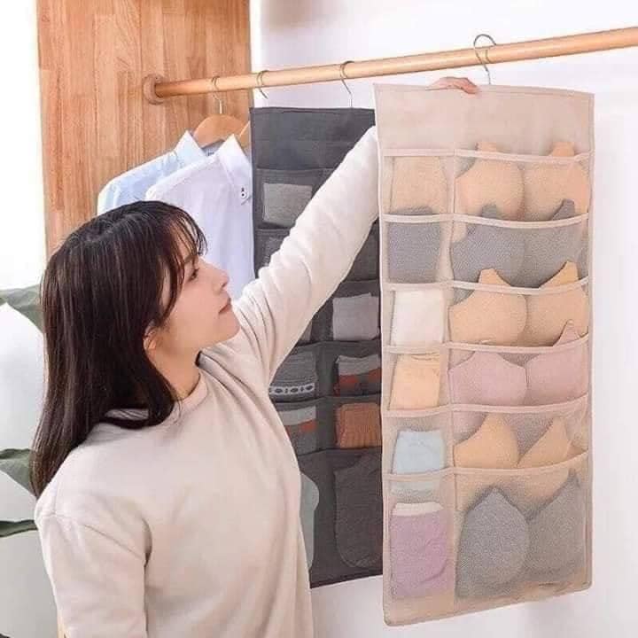 Tủ Quần Áo Hai Mặt Treo Túi Tổ Chức Túi Lưới Đựng Đồ Lót Tủ Quần Áo Tất Áo Ngực Và Phụ Kiện Vệ Sinh Có Thể Giặt