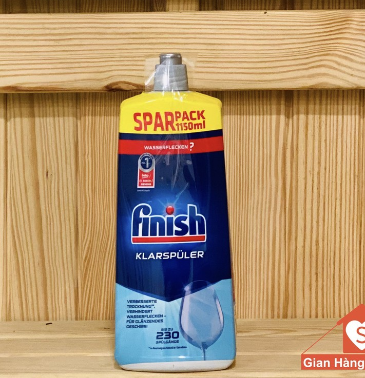 Nước làm bóng Finish 1150ml NK Đức tặng 2 viên finish