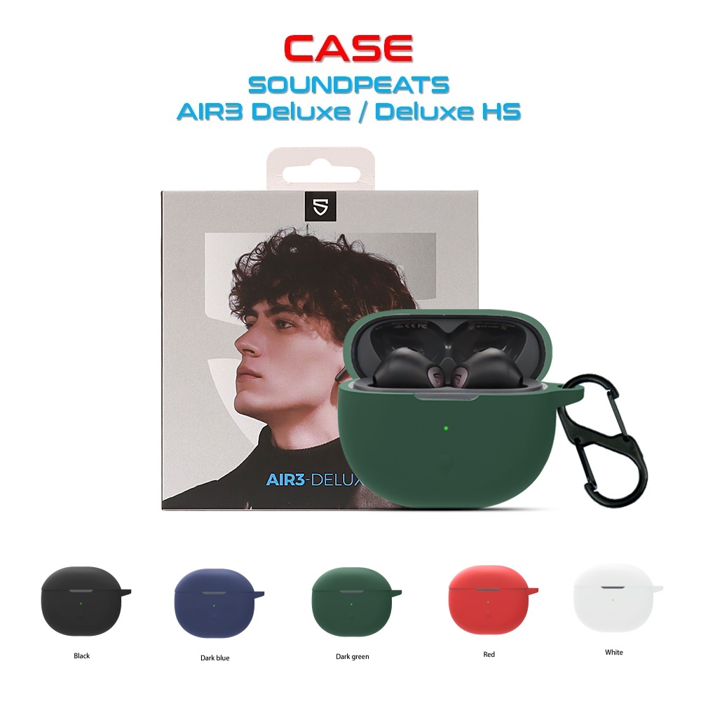 Case Ốp silicon dẻo cho tai nghe Soundpeats Air 3 Deluxe / Deluxe HS - chống sốc chống trầy giữ màu bảo vệ tai nghe Air3 Deluxe Deluxe HS
