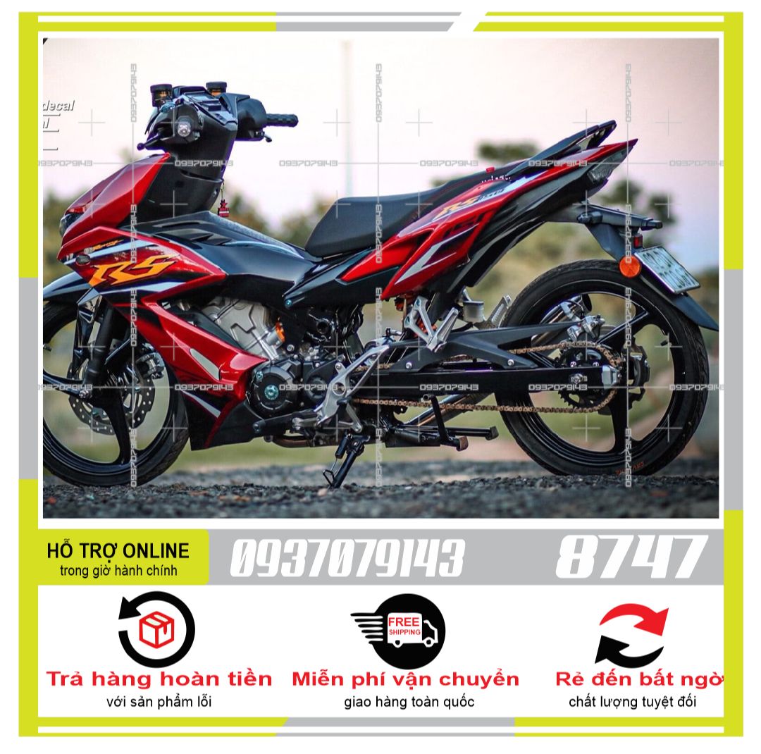 TEM RỜI WINNER X RS ĐỎ ĐEN(DÁN XE ĐỎ) 8747