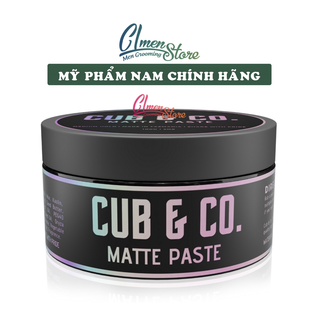Sáp vuốt tóc cub & co. matte paste | cub&co | cubco