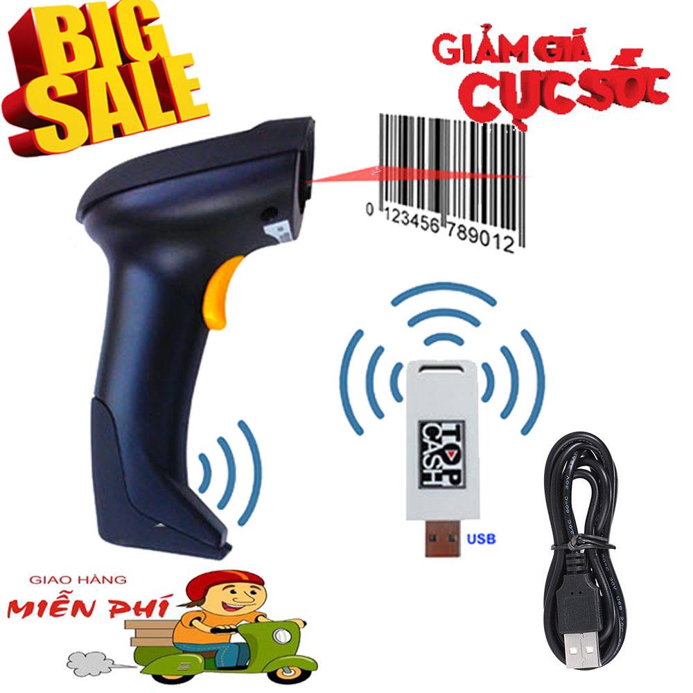 Đầu đọc mã vạch, máy quét mã vạch không dây - máy bắn mã vạch không dây cao cấp, máy scan cực nhanh, quét mã vạch hàng hóa, nhỏ, gọn, tiện dụng, công nghệ laser tiên tiến, bảo hành 12 tháng