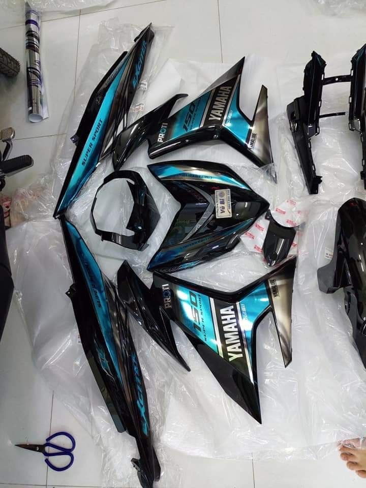 Tem rời exciter 150 YAMAHA chất liệu Crom cao cấp