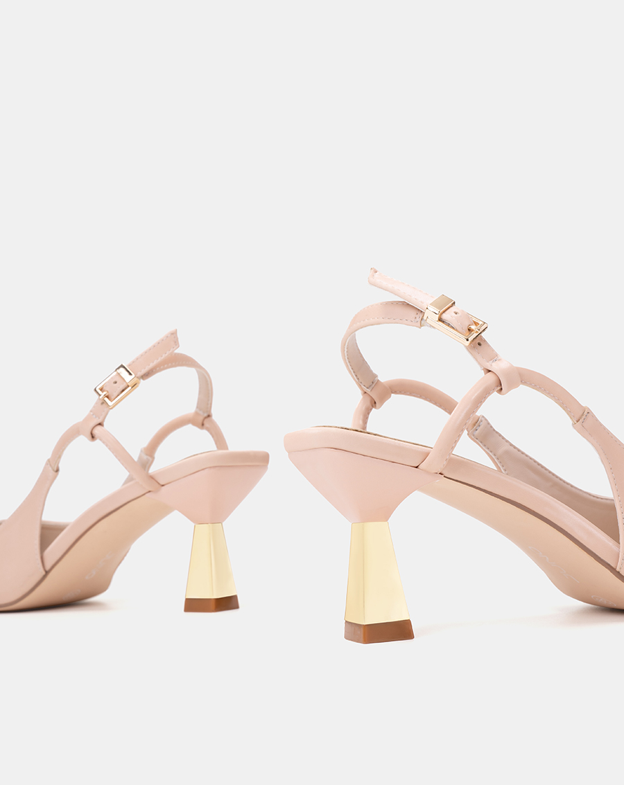 Giày Cao Gót Nữ 7cm Thời Trang JUNO Slingback Quai Thắt Nút CG07131