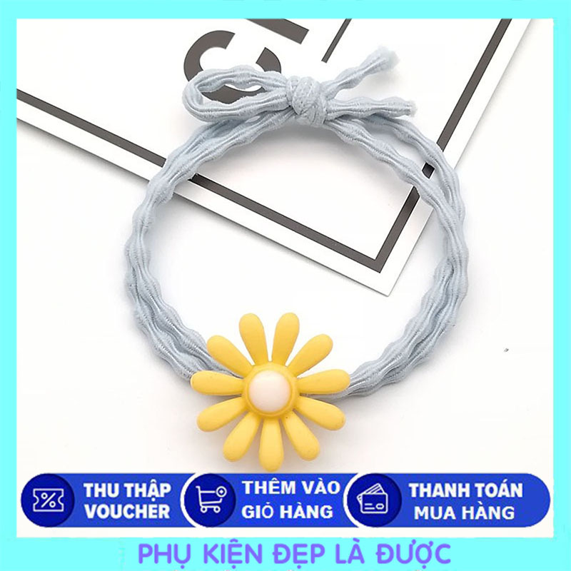 🌼 Combo 2 Thun Buộc Tóc Hoa Cúc Xinh Lung Linh 🌼