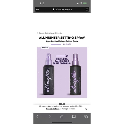 [UPDATE BAO BÌ MỚI 2022 ] XỊT KHÓA MAKEUP URBAN DECAY ALLNIGHTER MAKEUP SETTING SPRAY