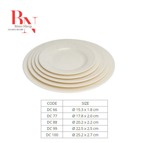 [HCM]Đĩa Nhựa Cạn Vân Đá Kem Nhều Size