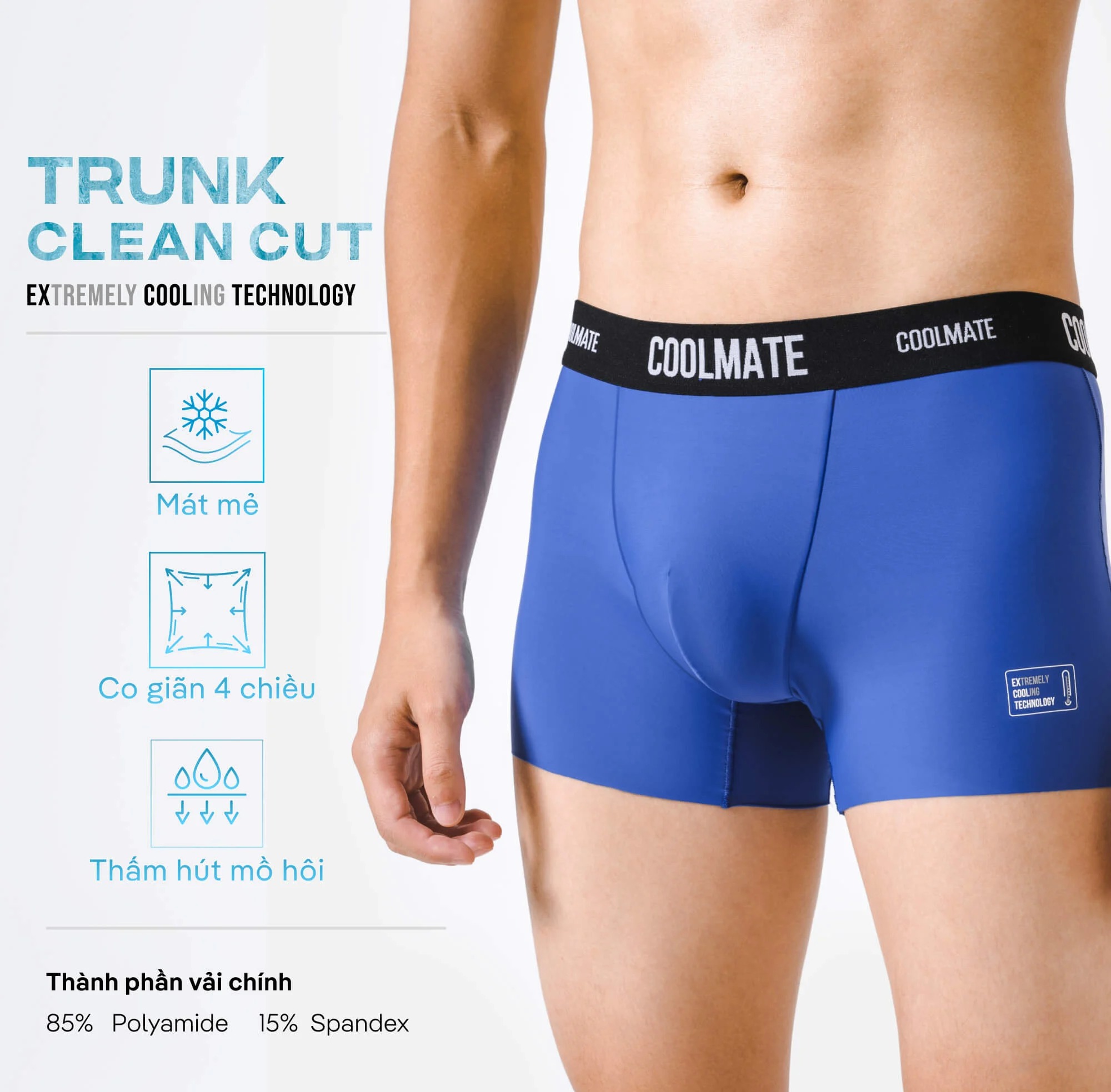 Combo 2 quần lót nam Trunk Excool Clean Cut - Coolmate [KHÔNG ĐỔI TRẢ]