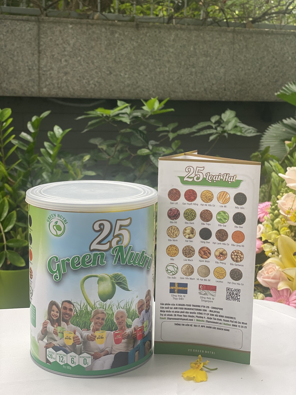 [NHẬP KHẨU CHÍNH HÃNG] SỮA HẠT 25 GREEN NUTRI DẠNG LON 750G