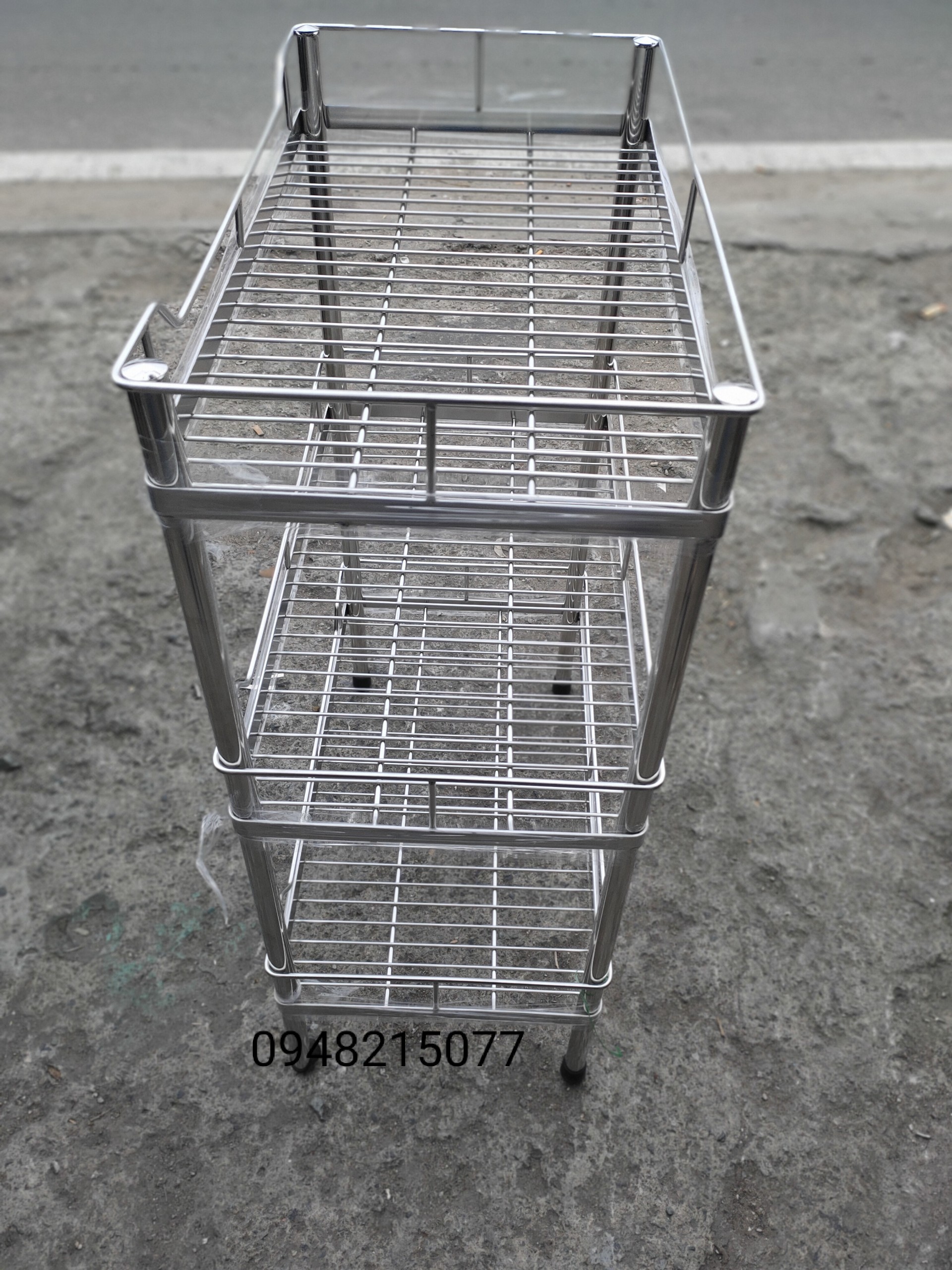 kệ chén 3 tầng inox đặc 304  (ĐỦ SIZE )