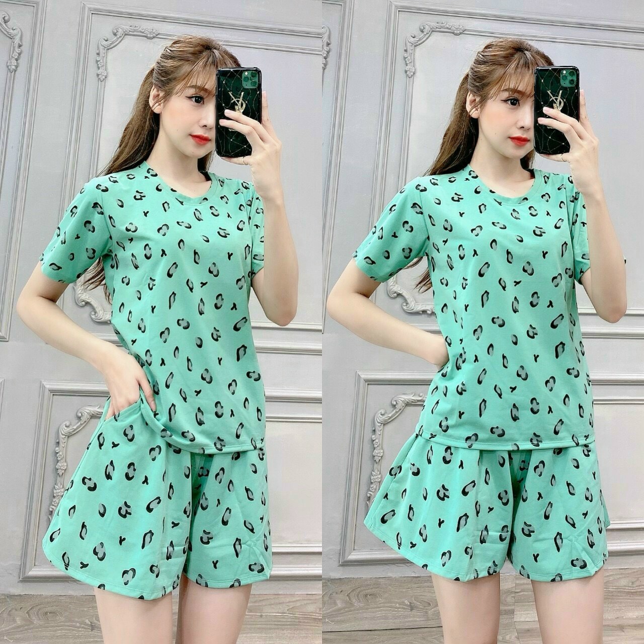 Bộ thun Cotton siêu xinh mặc nhà KME