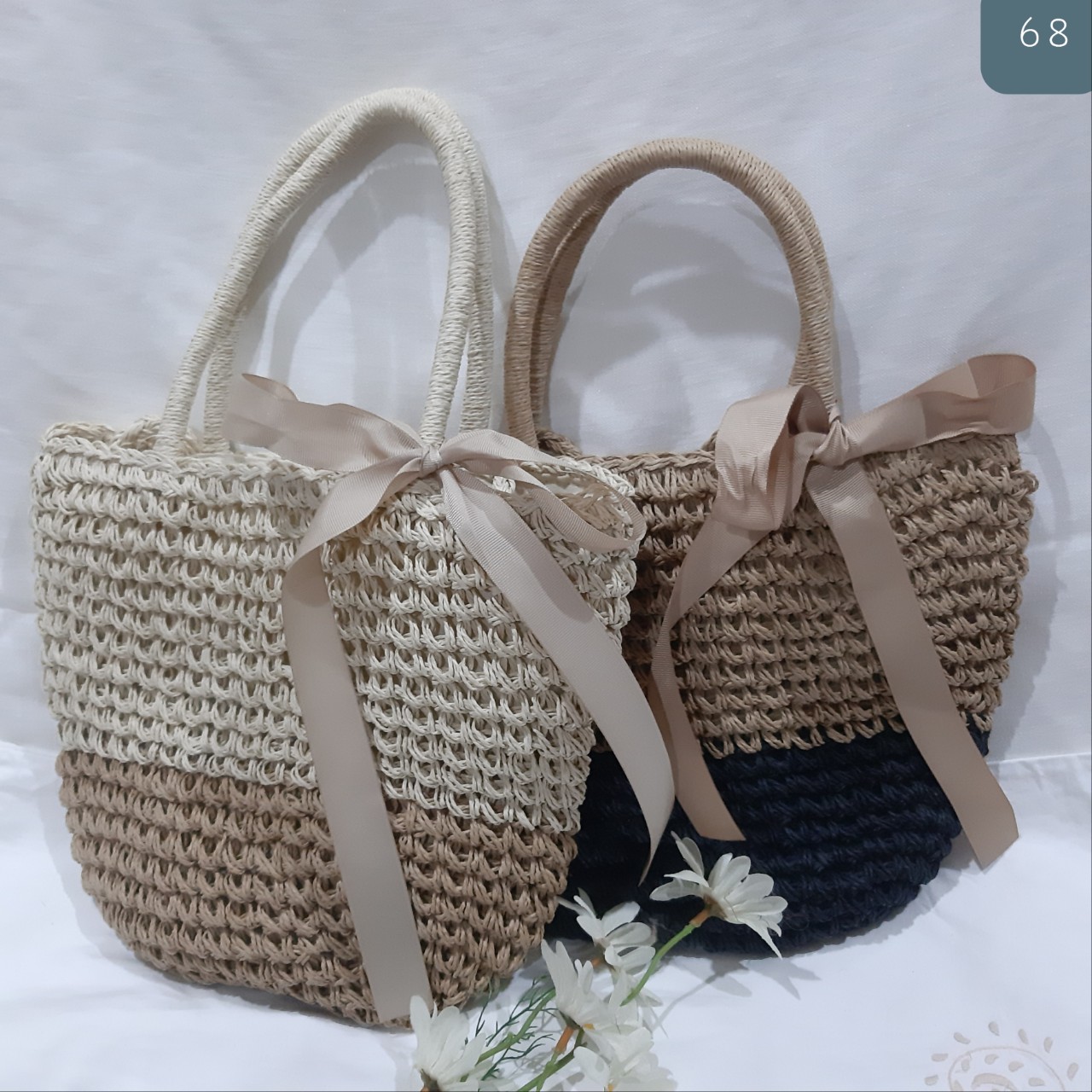 Phụ Kiện Đi Biển/ Chụp Hình Túi Cói Đan Xách Tay Và Đeo Chéo Phong Cschs Vintage Boho Xinh Xắn, Đáng Yêu/ Kích Thước: Dài 25 cm* Rộng 30 cm*  Nặng 240gr * Dài quai 40cm/ Hot trend mùa hè Sôi Động