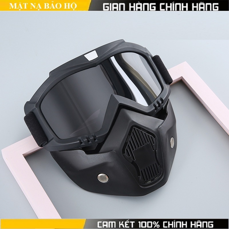 Mặt nạ beon, mặt nạ kính phượt cho mũ bảo hiểm 3/4 khuôn mặt
