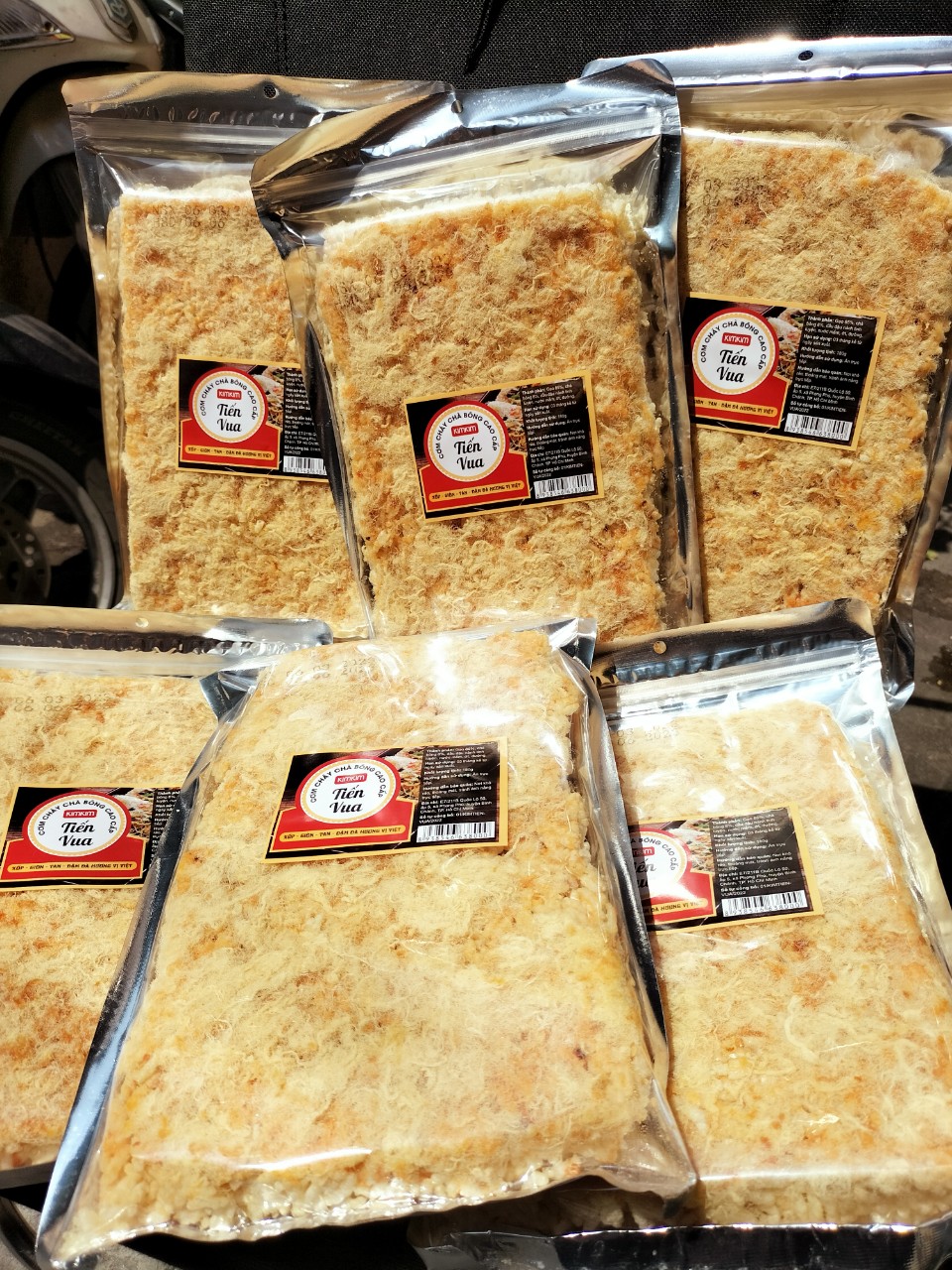 COMBO 5 GÓI CƠM CHÁY CHÀ BÔNG TIẾN VUA (180g /gói )[Thế giới ăn vặt bánh tráng]