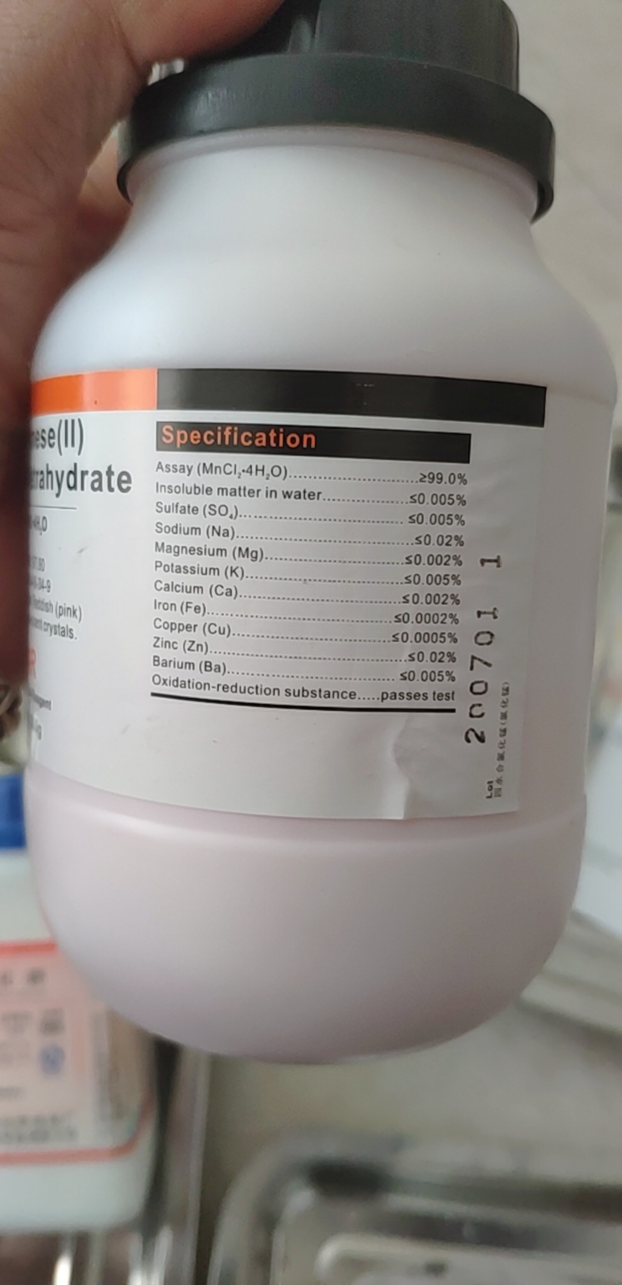 MnCl2 CAS 13446-34-9 lọ 500g