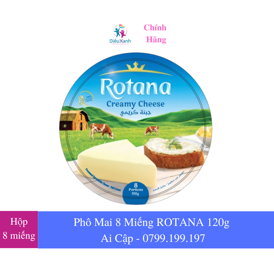 [Hộp 8 miếng] Phô Mai Rotana 120g - Ai Cập