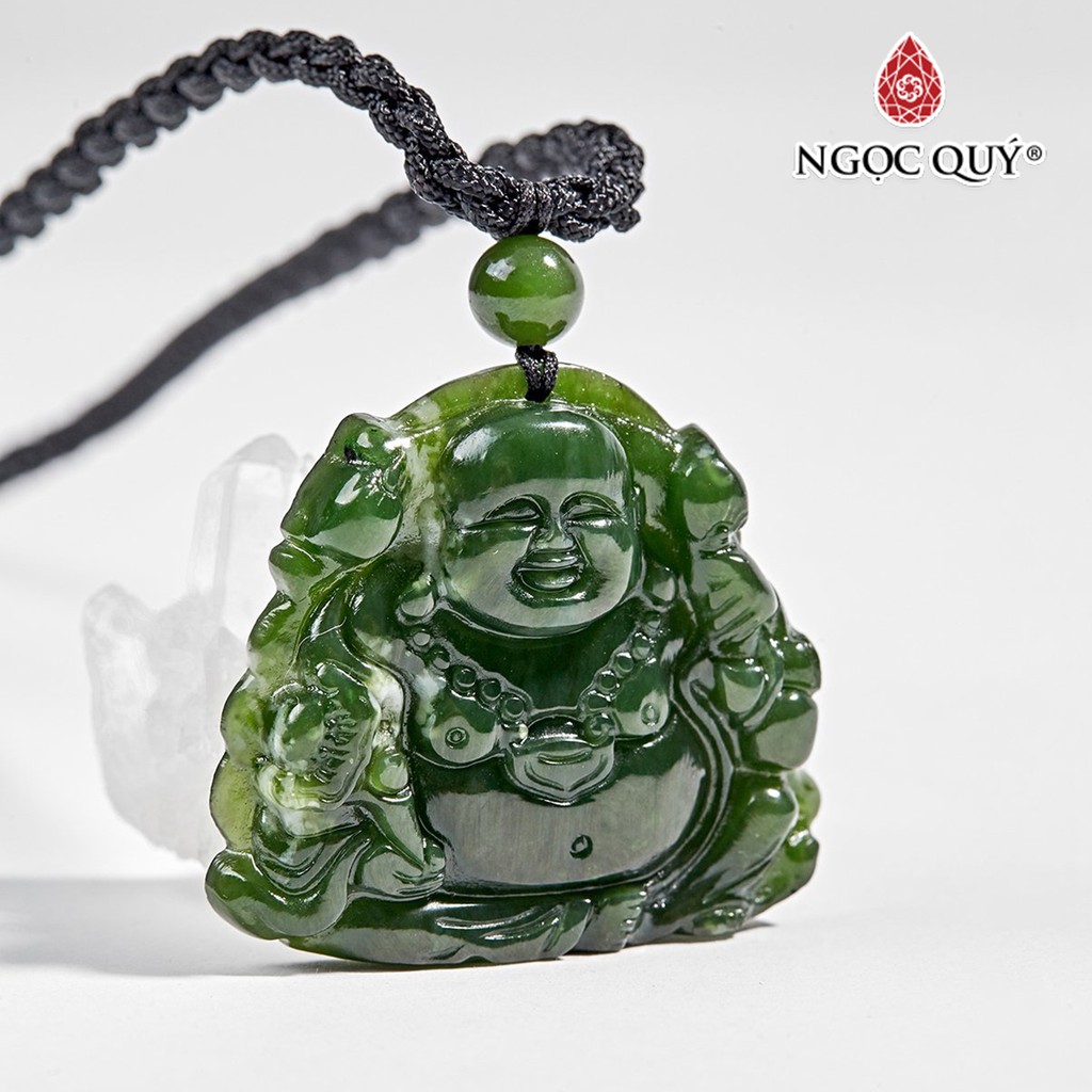 Mặt dây chuyền di lặc đá ngọc bích nephrite - ngọc quý