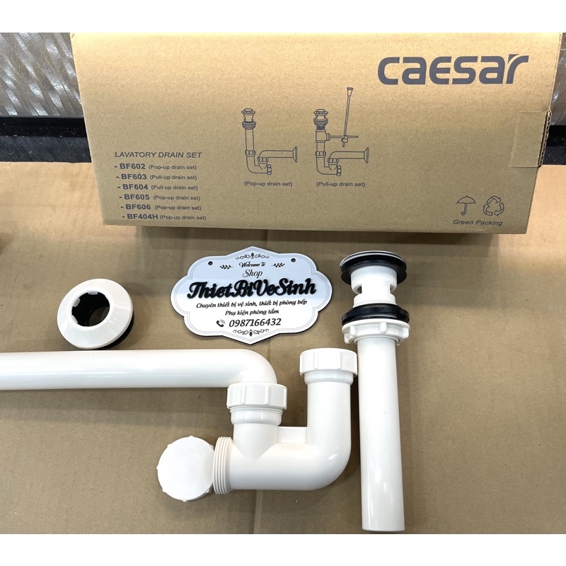 Bộ xả lavabo , thoát nước chậu rửa mặt caesar bf605 chính hãng