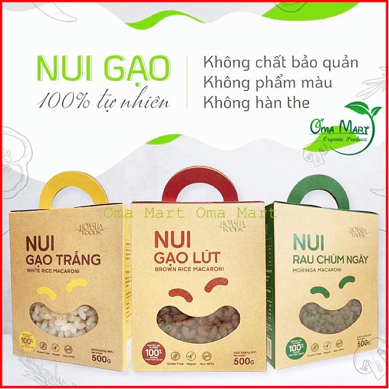 Nui gạo hữu cơ Hoa Sữa gói 500g