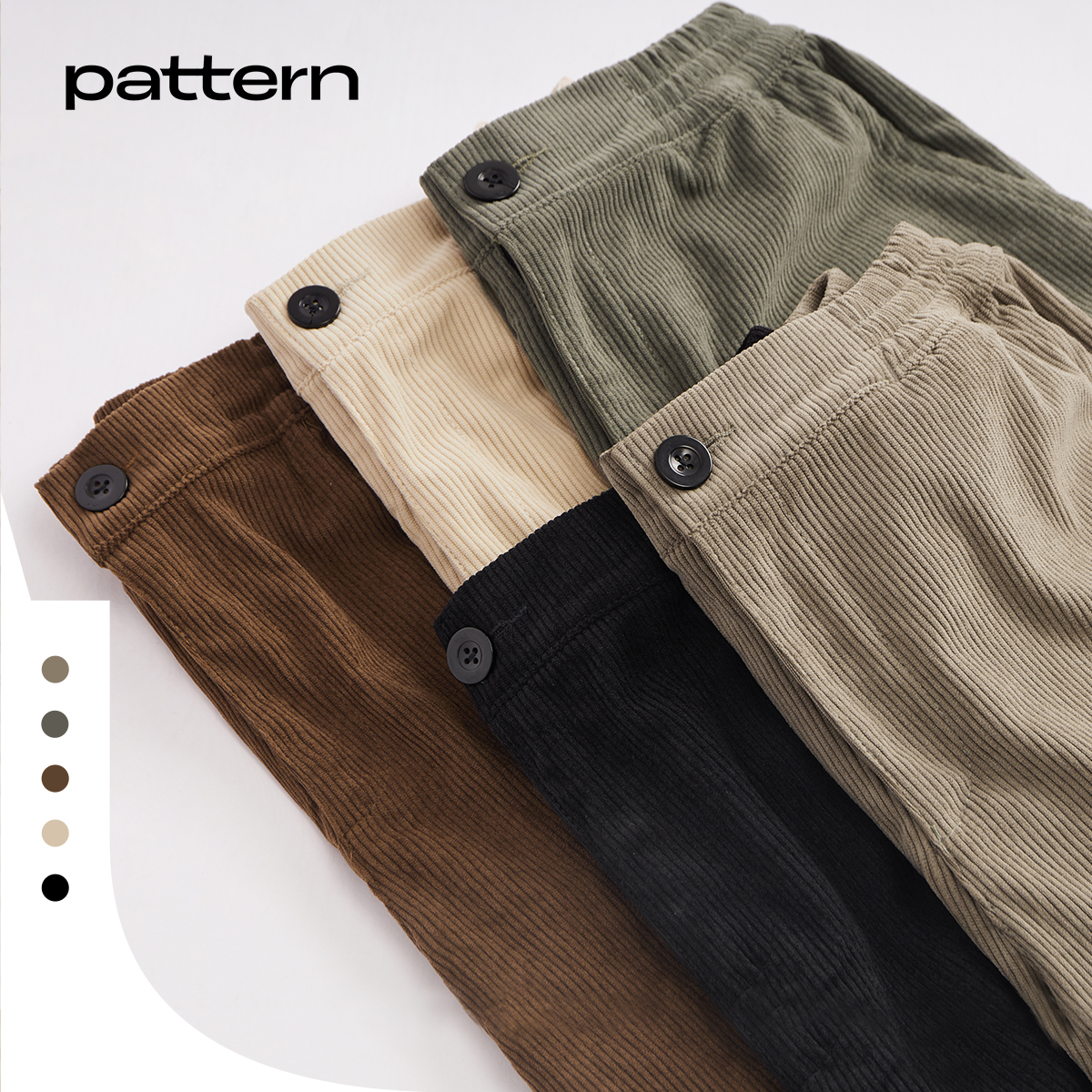 Quần short nhung tăm khóa kéo PATTERN ver2 PQ018