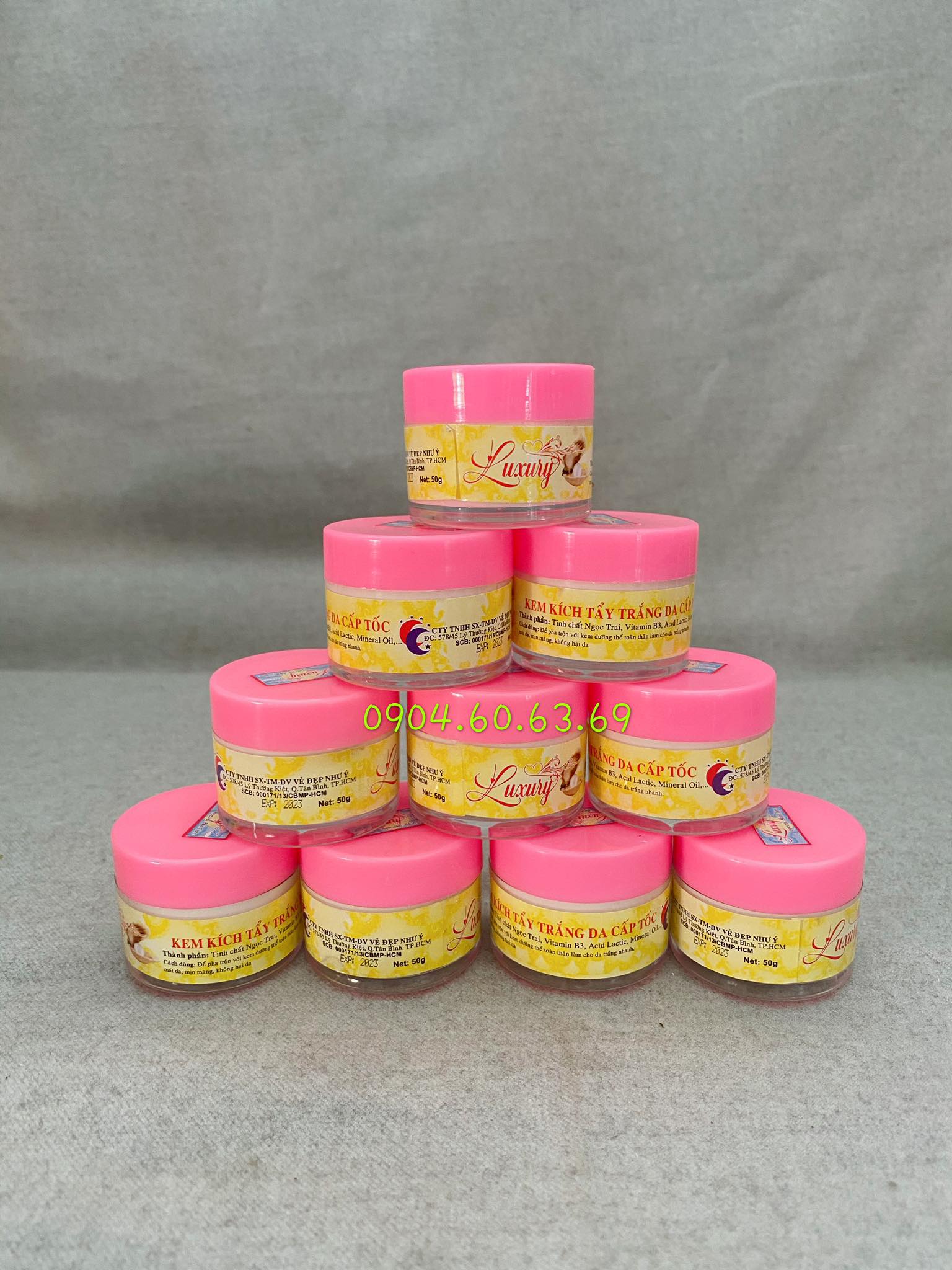 Lố 12h kem kích trắng luxury tẩy trắng cấp tốc