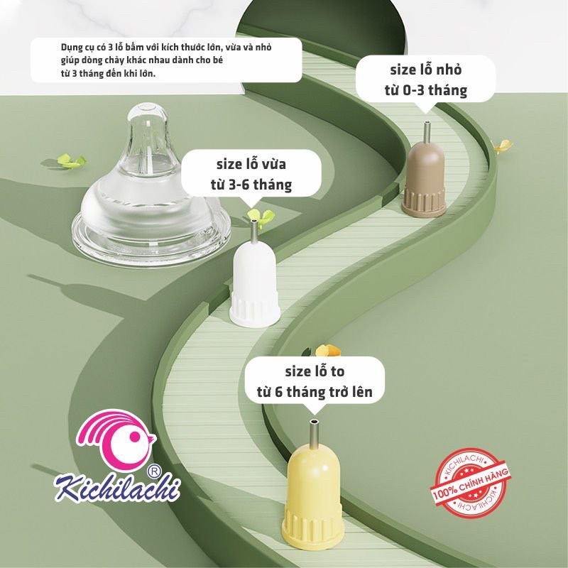 Dụng Cụ Đục Lỗ Núm Ti KICHI- Dập Lỗ Núm Ti BÌnh Sữa- Bấm núm ti