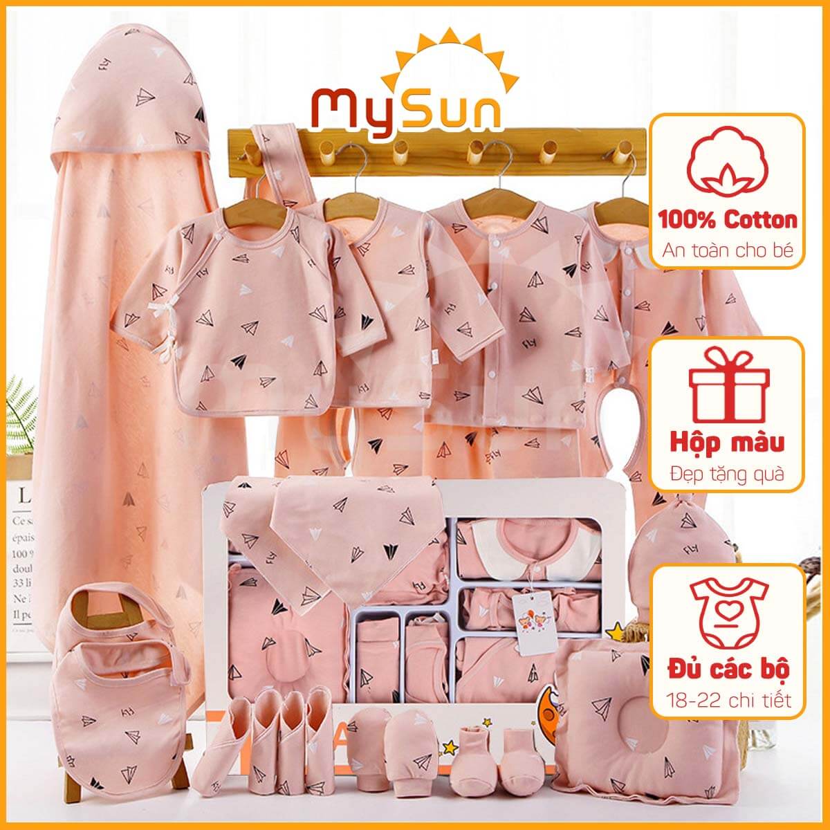 Set bộ đồ quần áo trẻ em sơ sinh cao cấp mùa hè, đông quà tặng cho bé trai