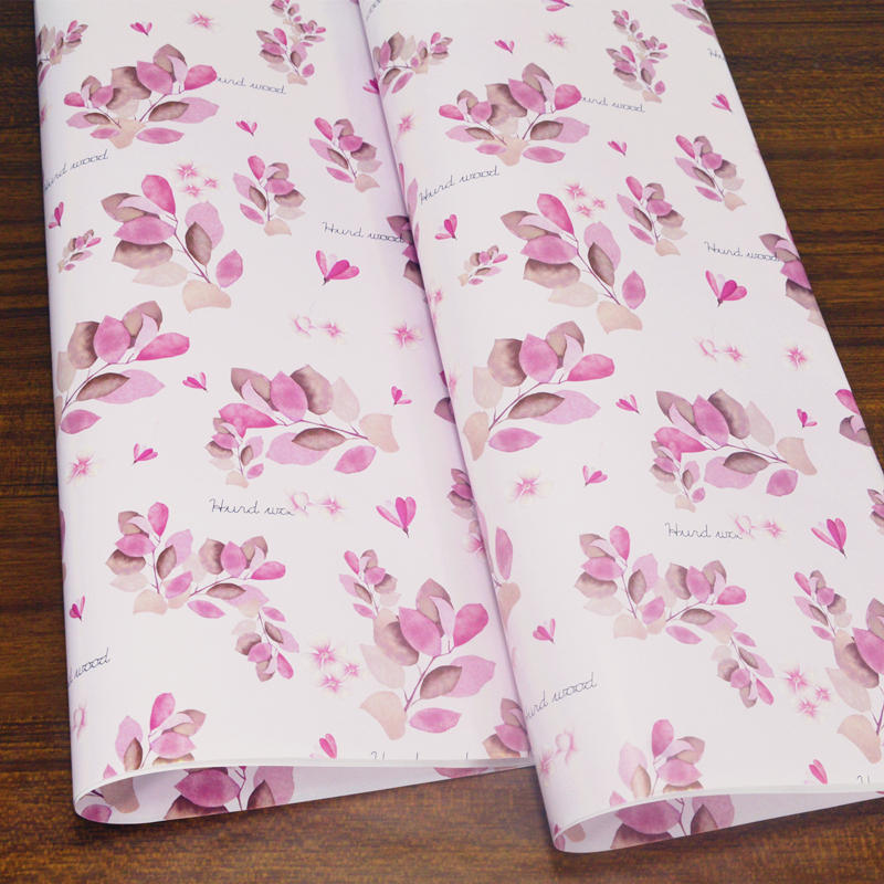Giấy gói quà nhiều màu sắc họa tiết hoa lá 75cmx52cm