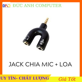 Jack chia Audio 3.5 ra Mic và Loa -OTG3 Đầu cắm 3.5mm chia ngõ âm thanh ra Mic và Loa đầu chia Tai Nghe 3.5 Mic và Loa - Jack Chia (Gộp) Cổng Tai Nghe -OTG3