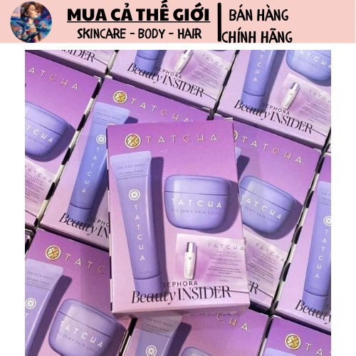 [GIẢM 5% ĐƠN 129K]SET kem dưỡng da - sữa rửa mặt  TATCHA