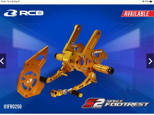 Khung bảo vệ số gãy đơn rcb - s2 xe exciter 150 ex155 chính hãng racing boy