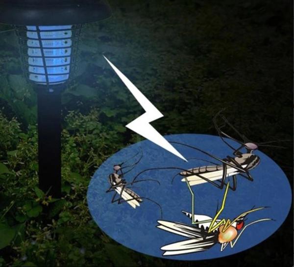 Đèn bắt muỗi côn trùng trang trí sân vườn năng lượng mặt trời NLDM15