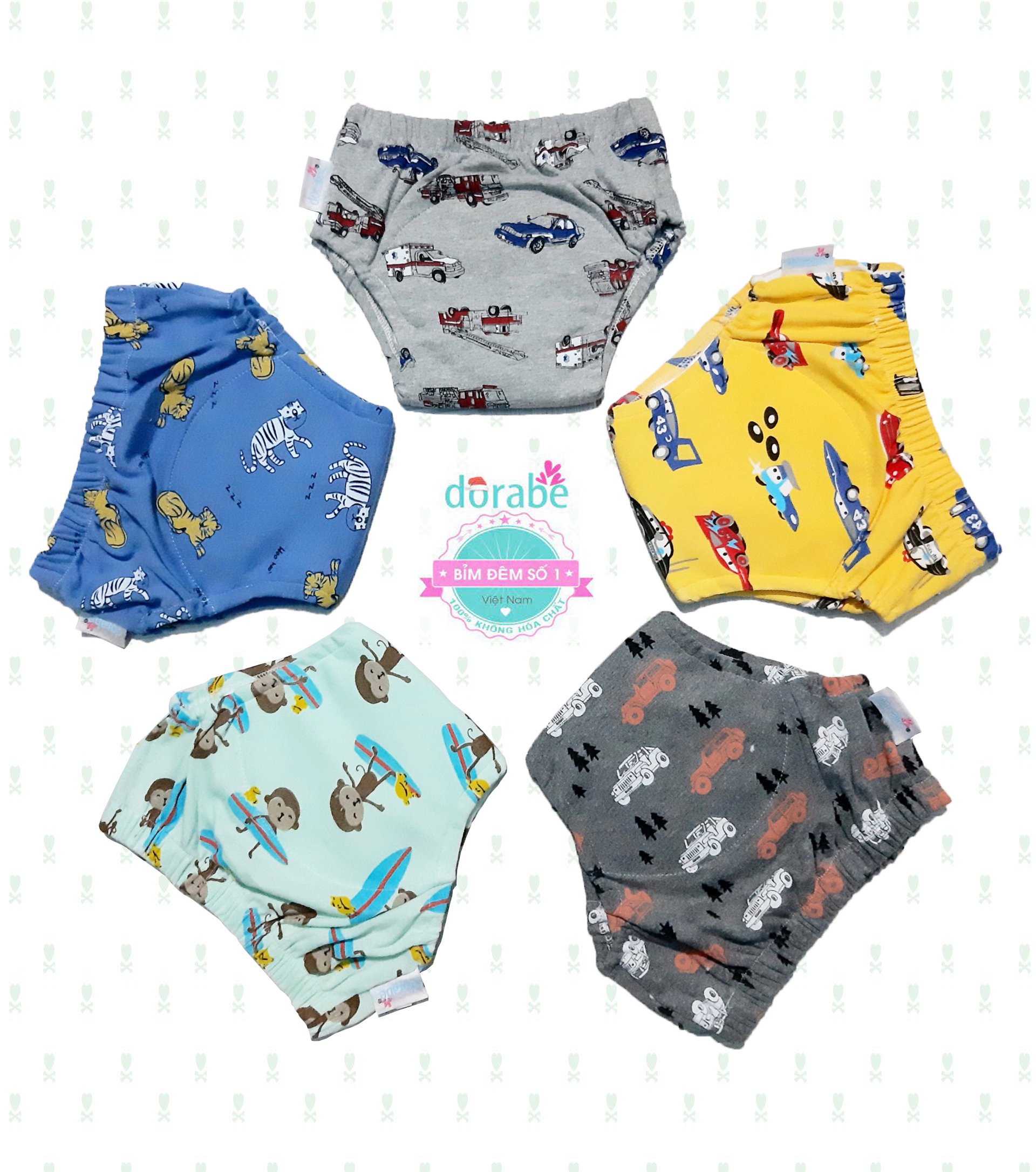 COMBO 5 QUẦN BỎ BỈM DORABE SIZE 2