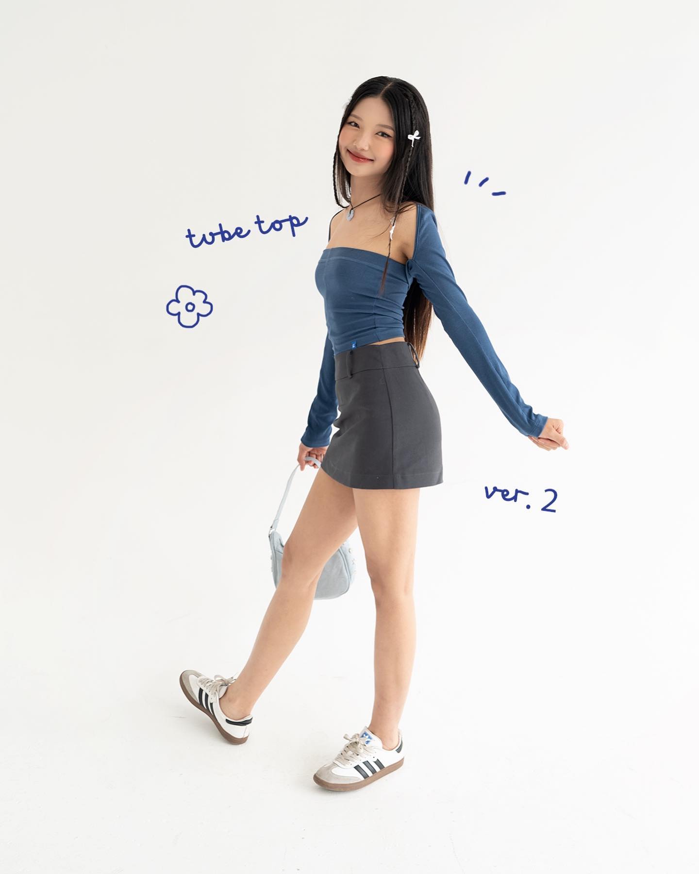 Chân váy dáng ngắn cạp to Naked by V - Basic Mini Skirt
