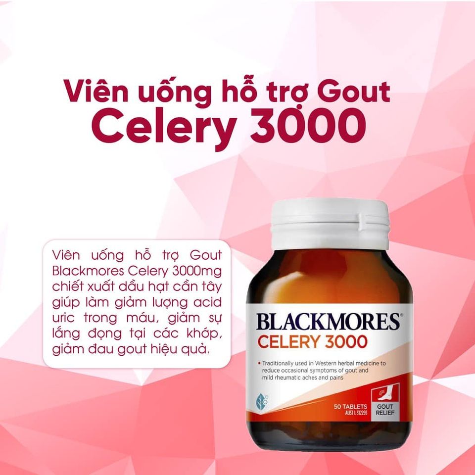 Date 8/25 Blackmores CELERY giảm gout 3000- viên 50