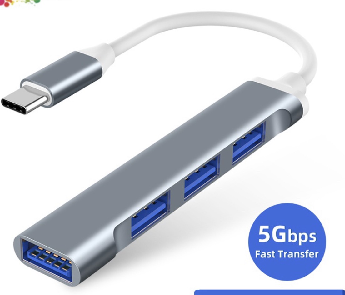 [HCM]Bộ Chia 4 Cổng Usb 3.0 TYPE C Cho Mac-Book Laptop Máy Tính Bảng