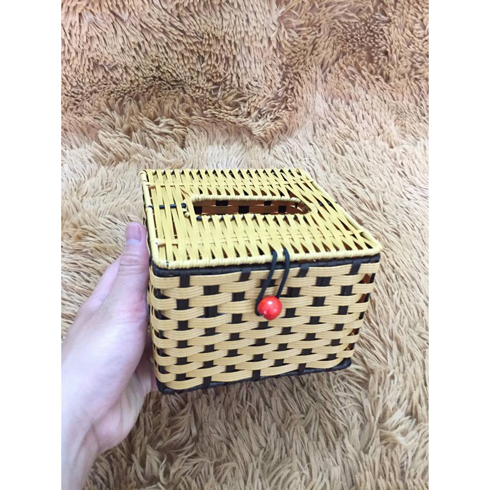 Hộp đựng giấy ăn đan bằng mây - Gia dụng 247
