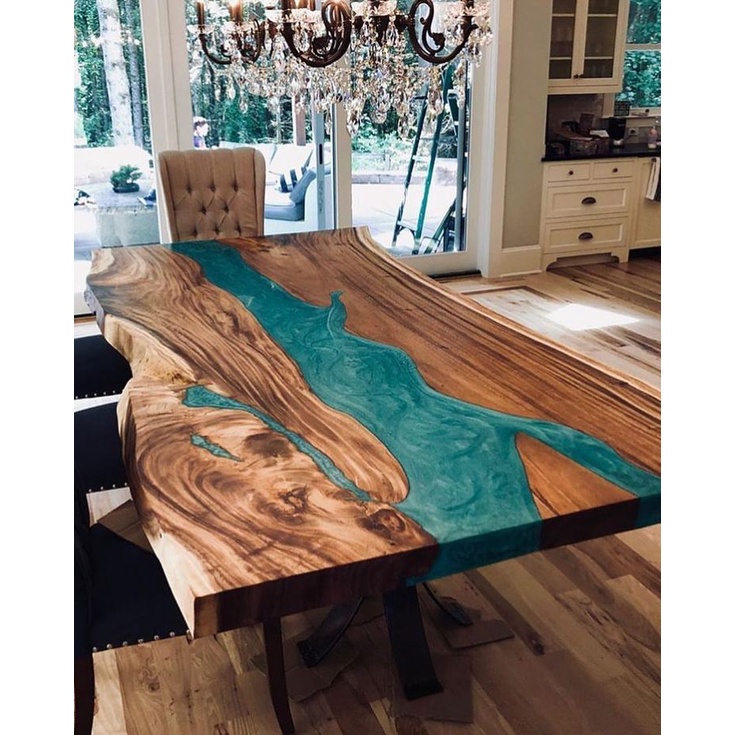 Keo Epoxy đổ mặt bàn, Nhựa epoxy trong suốt đổ khuôn silicone, Epoxy resin làm handmade - Bộ 1kg - LRAB 312