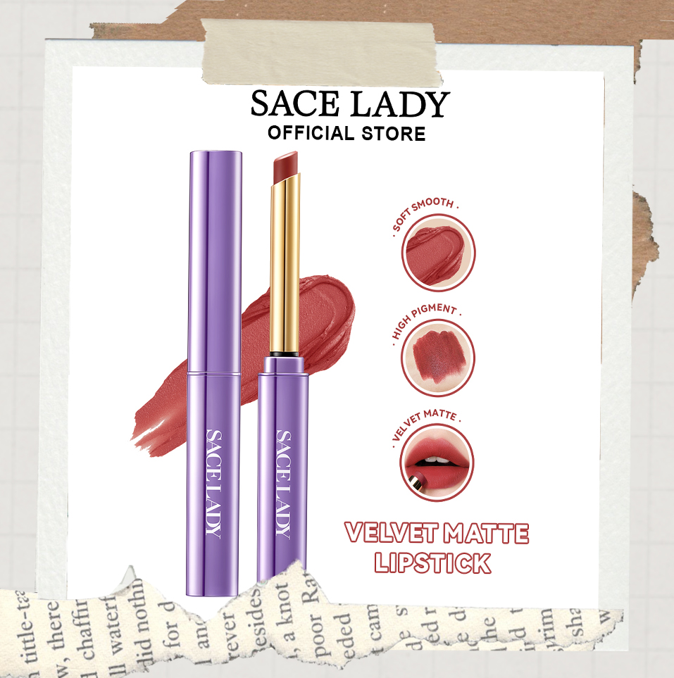 [Hoản Tiền 20%] Son Môi SACE LADY Son Thỏi Lì Nhung Mịn Son