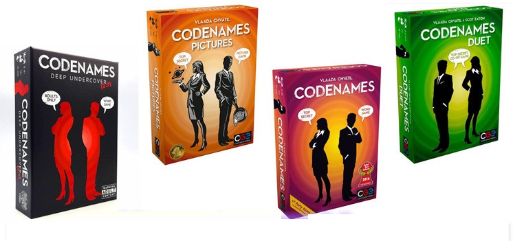 Boardgame Codenames – Trò chơi mật danh gồm 4 phiên bản (Bản tiếng Anh)