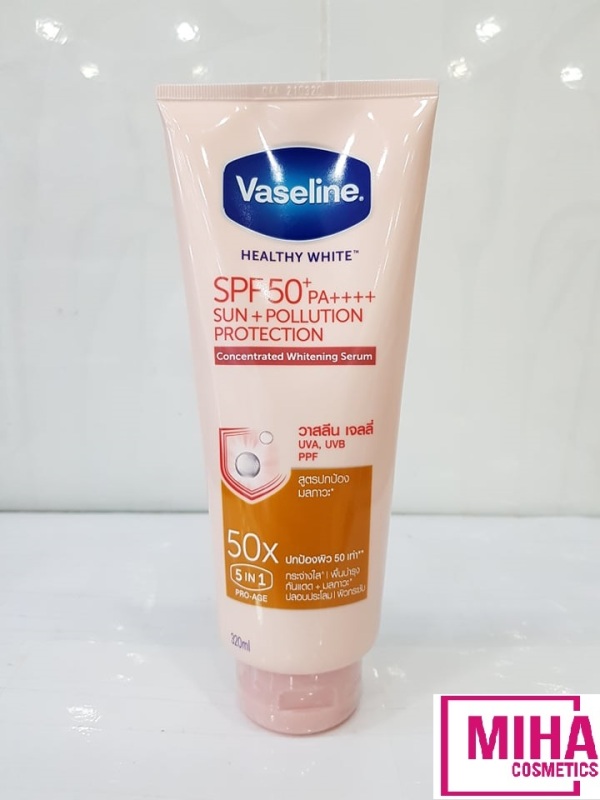 Sữa Dưỡng Thể 50X Vaseline Healthy White SPF50 320ml nhập khẩu