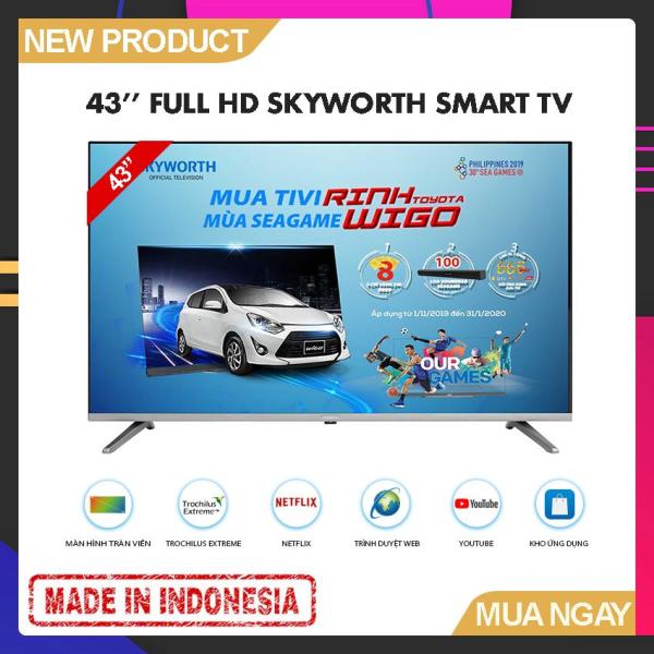 Bảng giá Smart TV Skyworth 43 inch Full HD - Model 43TB5000 (2019) Tràn viền, Hễ điều hành Lunix, Youtube, Kết nối với điện thoại - Bảo Hành 2 Năm