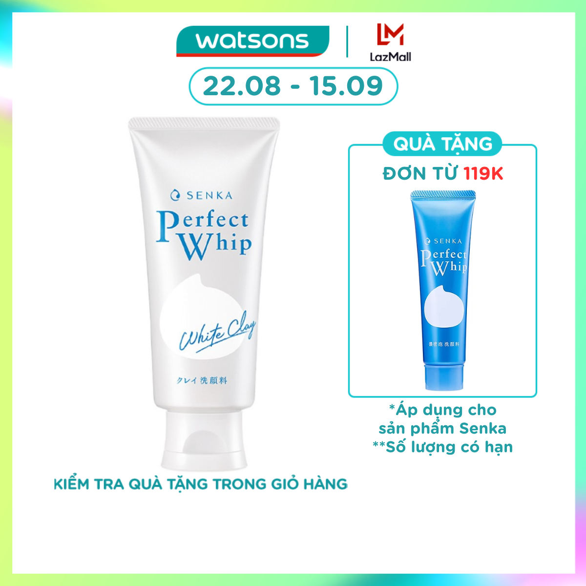 [MUA LÀ CÓ QUÀ] Sữa Rửa Mặt Tạo Bọt Senka Perfect White Clay 120g