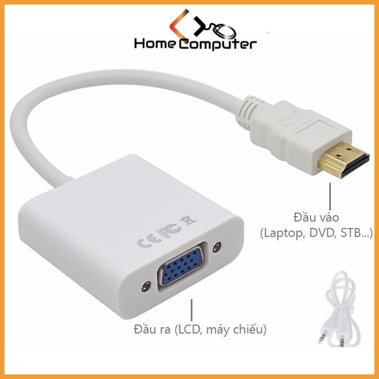 Cáp chuyển đổi hdmi ra vga-av. hdmi to vga có âm thanh hàng chất lượng 1080p. bảo hành 6 tháng