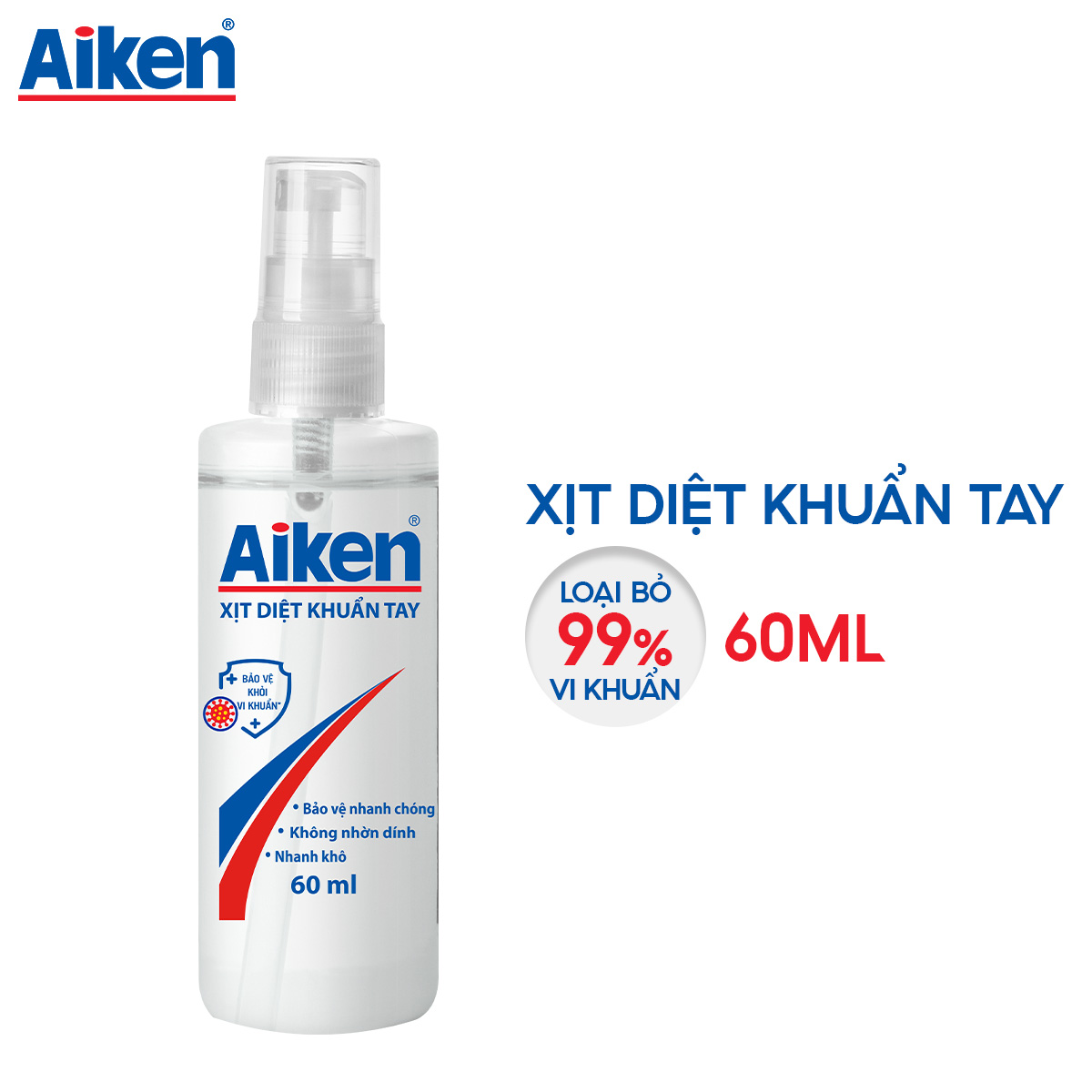 Aiken Xịt Diệt Khuẩn Tay Aiken 60ml