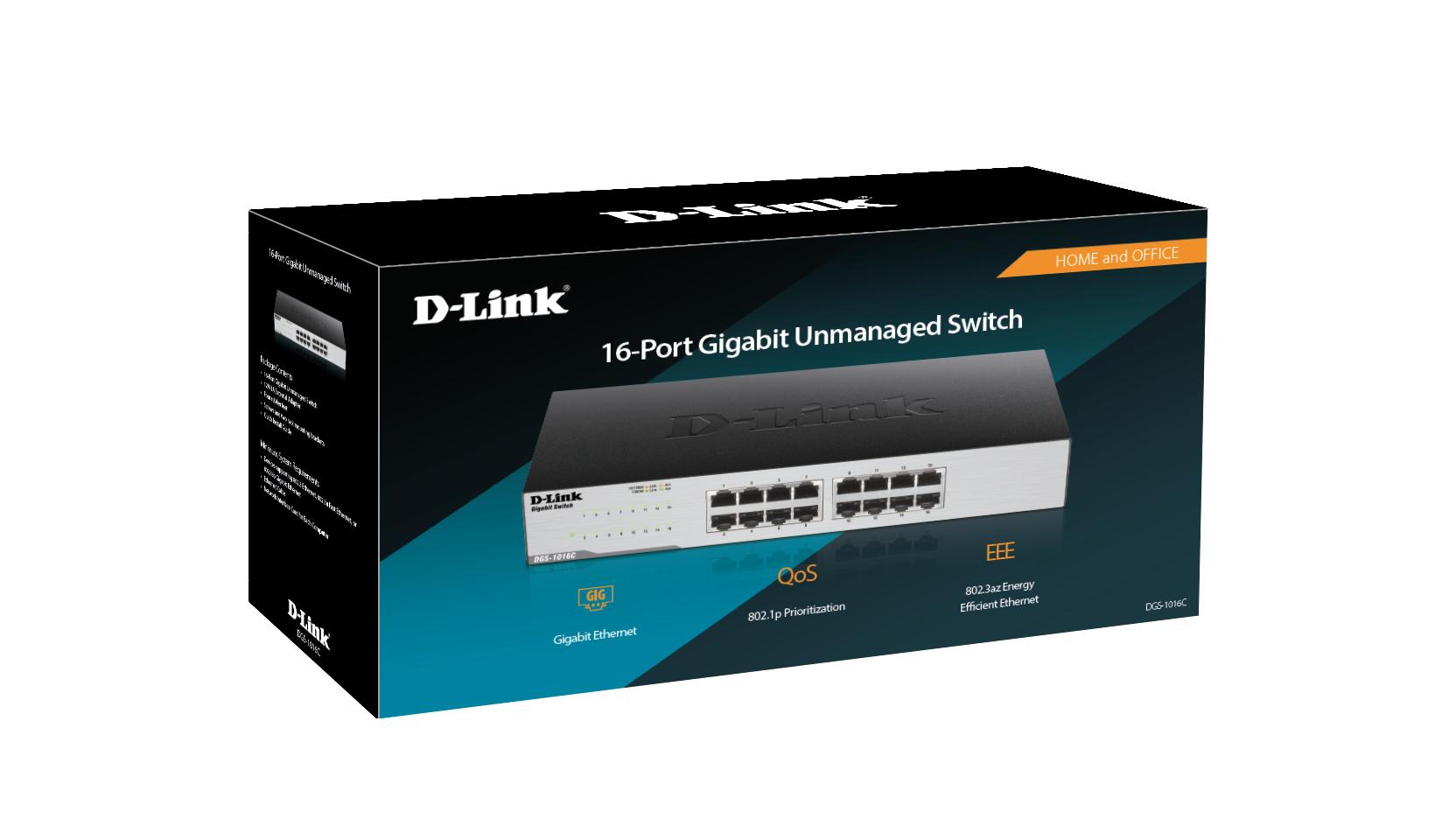 Switch Dlink 16P DGS-1016C 10/100/1000