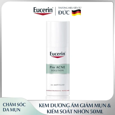 Kem Dưỡng Ẩm Giảm Mụn Và Kiểm Soát Nhờn Eucerin Pro Acne MATT Fluid 50ml