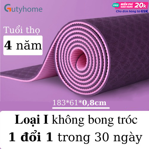 Nhập RS0822 giảm 30k cho đơn 99kThảm tập GYM YOGA tại nhà chống trơn trượt