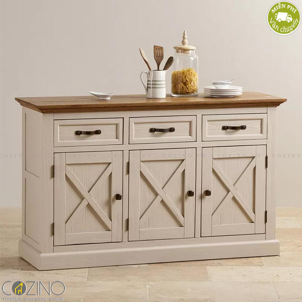 Tủ chén lớn Sark gỗ sồi Cozino